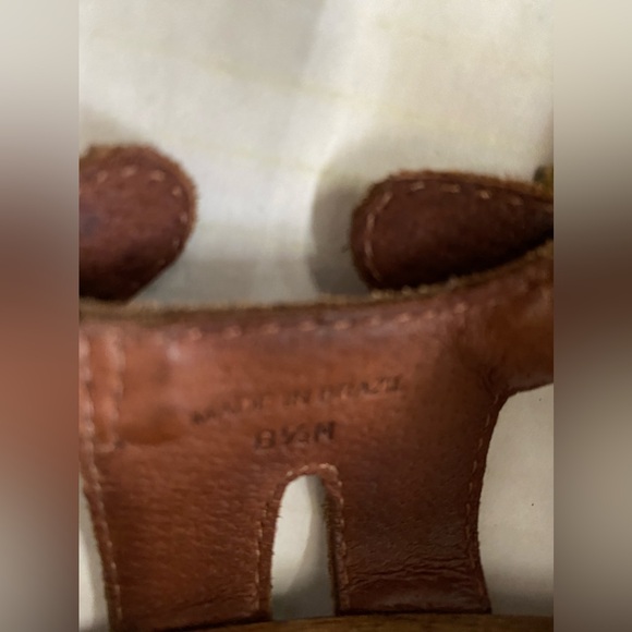 KORS Michael Kors Mary Jane Tan Suede Wood Platform Clog Sandal Size 8 1/2 - Picture 4 of 14